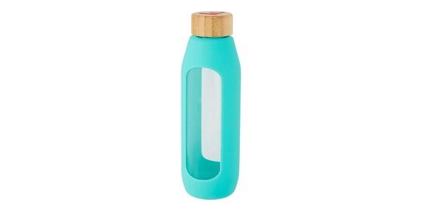 Bouteille Tidan de 600 ml en verre borosilicate avec grip en silicone