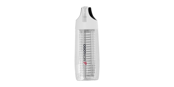 Bouteille de sport HydroFruit de 700 ml en plastique recyclé avec couvercle à bascule et infuseur