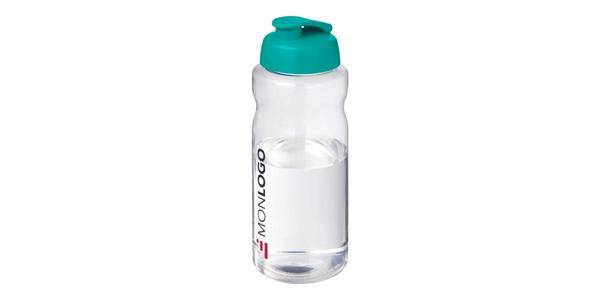 Bouteille de sport H2O Active® Base Pure de 1 L à couvercle rabattable