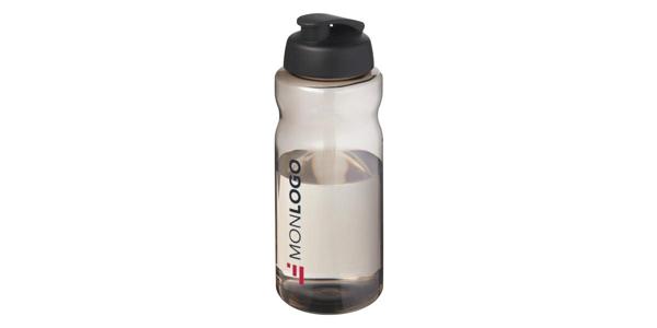 Bouteille de sport H2O Active® Eco Big Base de 1 litre à couvercle rabattable