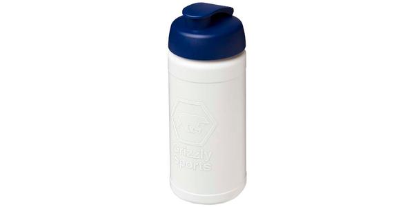 Bouteille de sport Baseline Rise de 500 ml recyclée avec couvercle rabattable